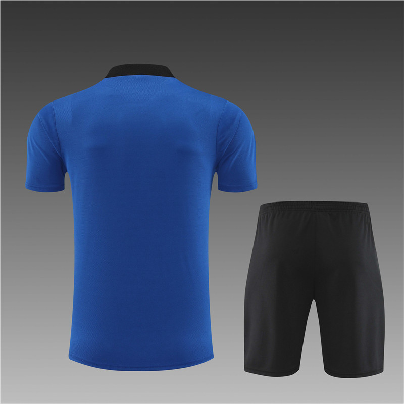 2024/2025 Barcelona short-sleeved blue training suit (adult kit)
