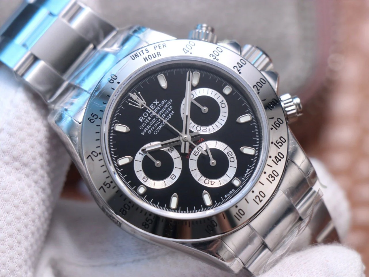 Rolex Watch DAYTONA 40MM STEEL CASE BLACK DIAL