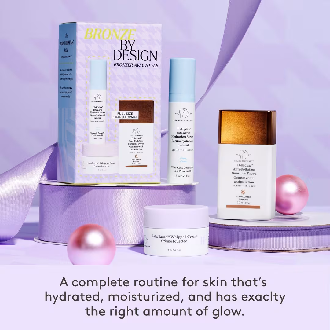 Drunk Elephant  Bronze by Design: Hydrate, Nourish, and Glow Gift Set