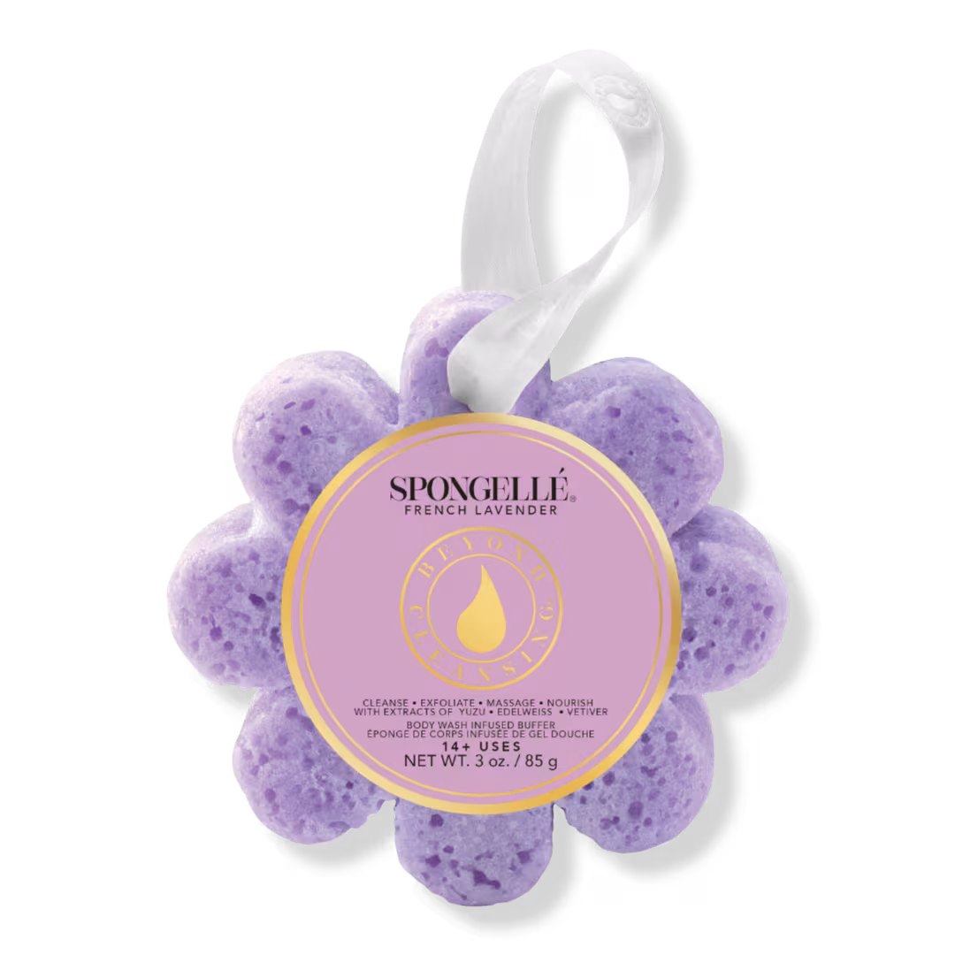 SPONGELLE  French Lavender Wild Flower Body Buffer | Body Wash Infused Buffer