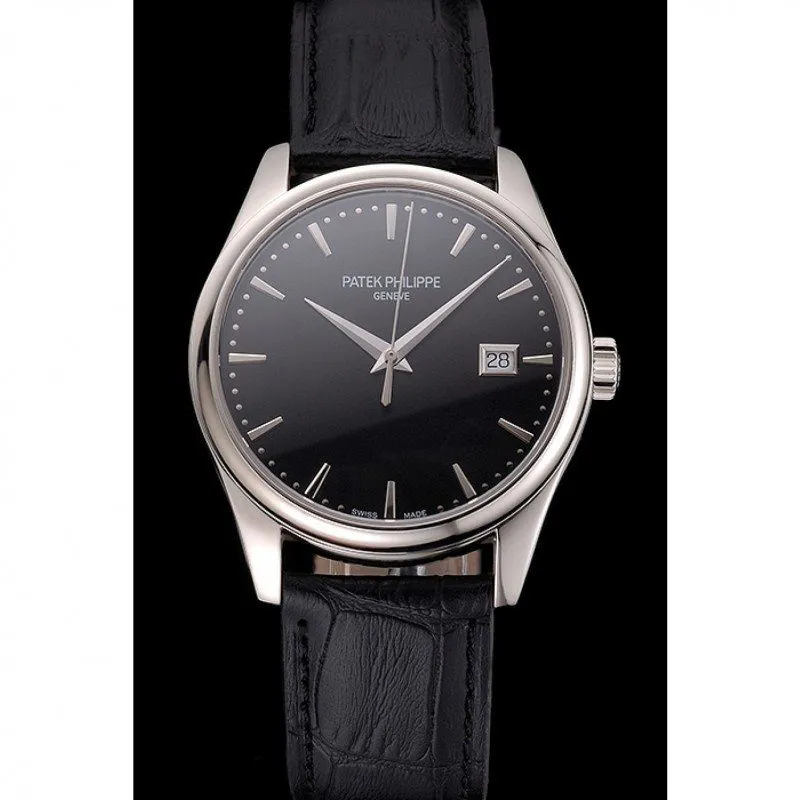 Patek Philippe Calatrava Black Dial 41 mm, Stainless Steel