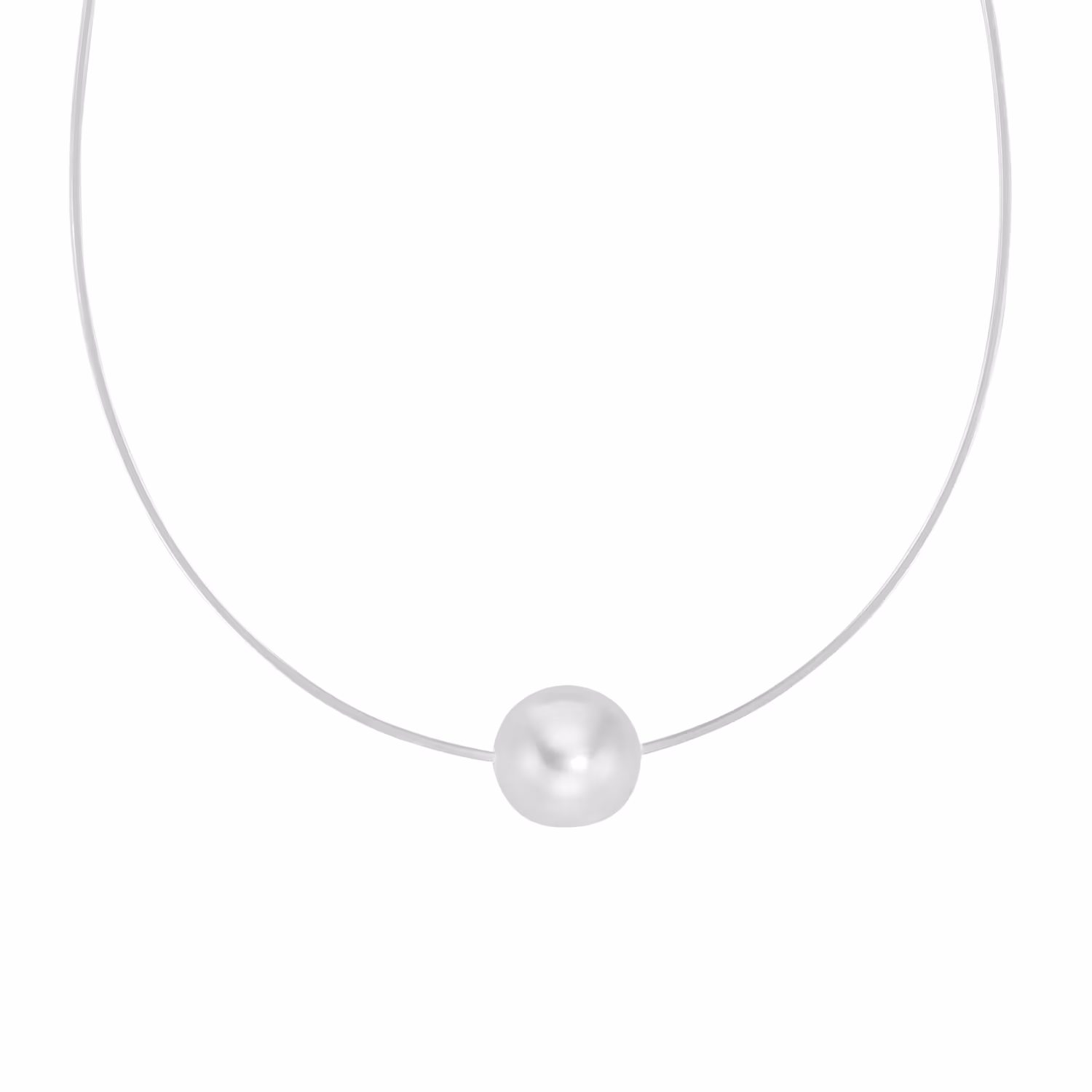 Collier schwebende Perle, Silber 925
