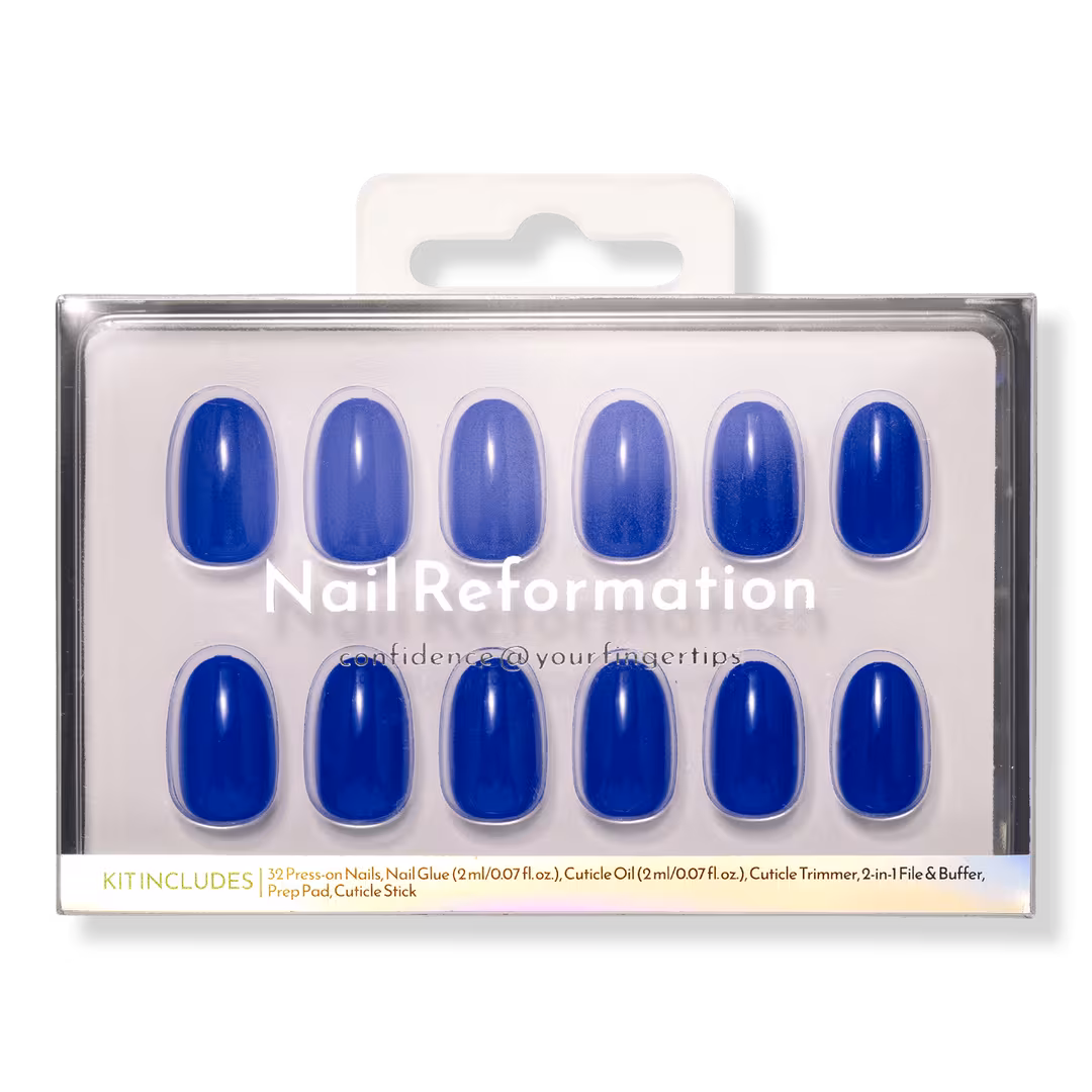 Nail Reformation  Cerulean Press On Nails