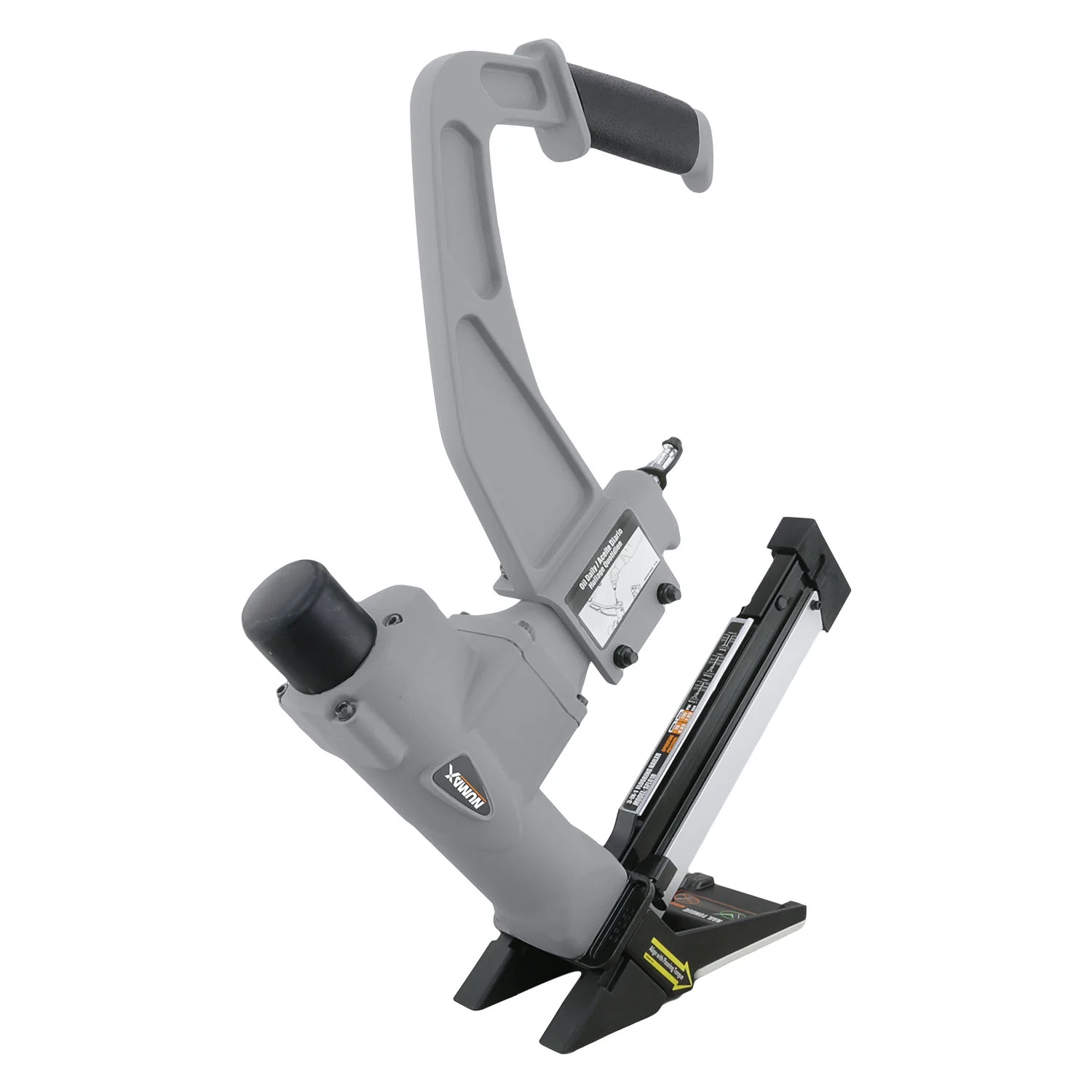 NuMax SFL618 Pneumatic 3-in-1 15.5-Gauge and 16-Gauge 2" Flooring Nailer / Stapler with Flooring Mallet and Interchangeable Base Plates