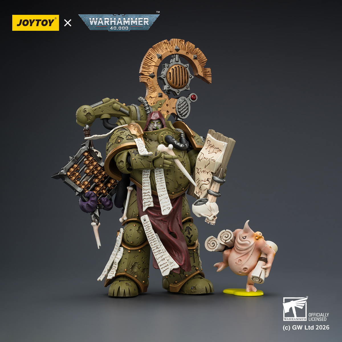 JOYTOY Warhammer 40k 1: 18 Death Guard Biologus Putrifier and Tallyman - JOYTOY WORLD