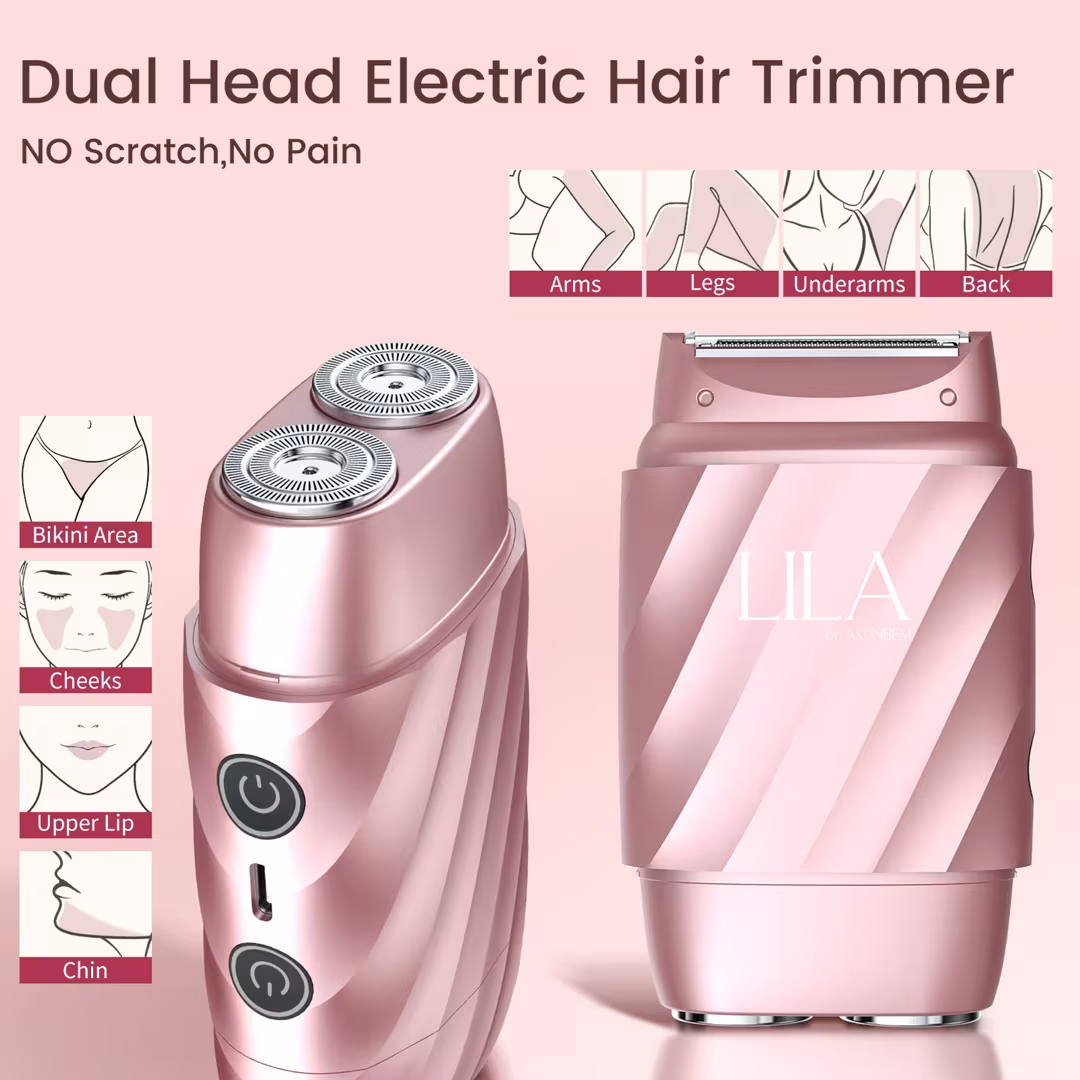 LILA by Akunbem  3-in-1 Body & Facial Wet & Dry Electric Shaver