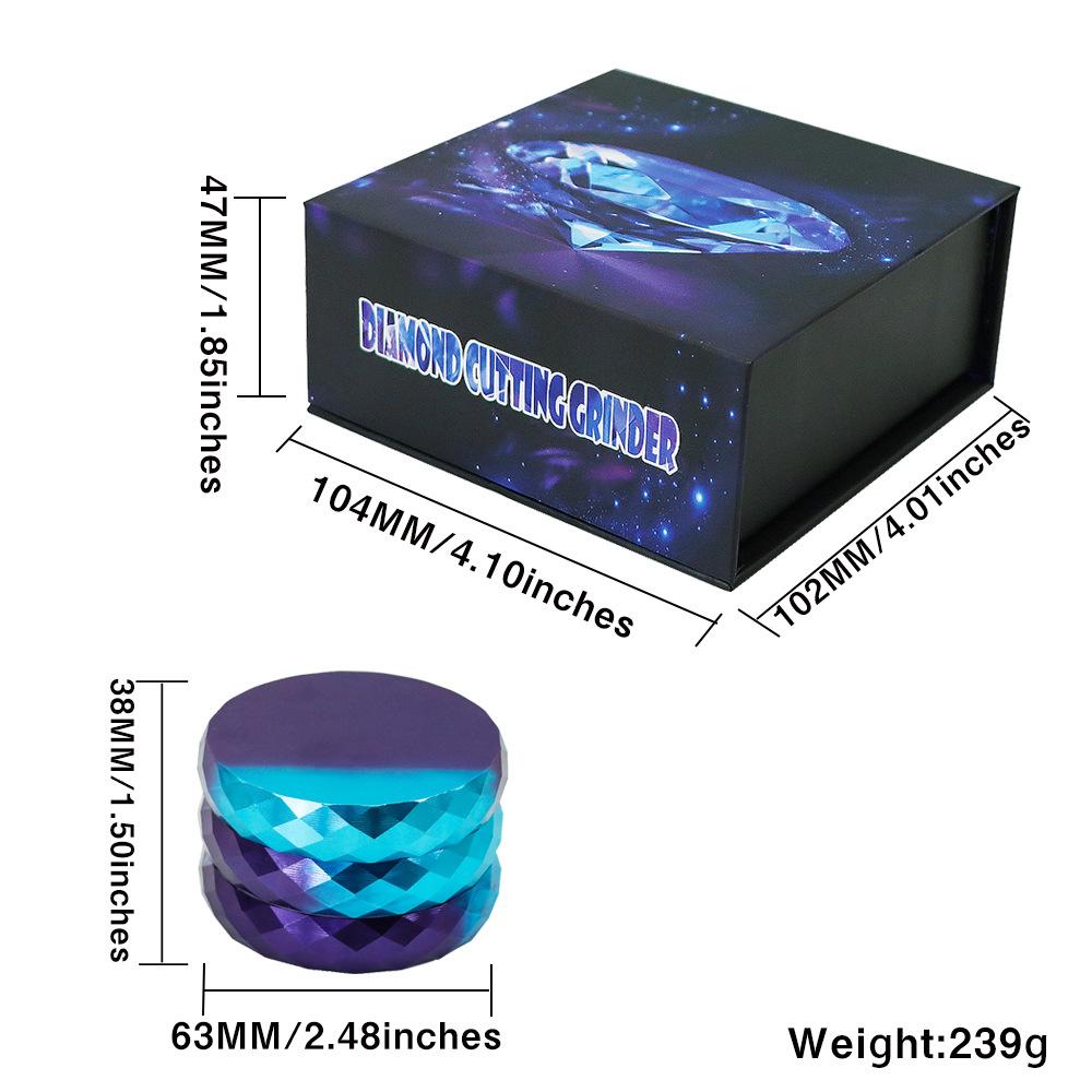 Diamond Cutting 4 Layer Herb Grinder