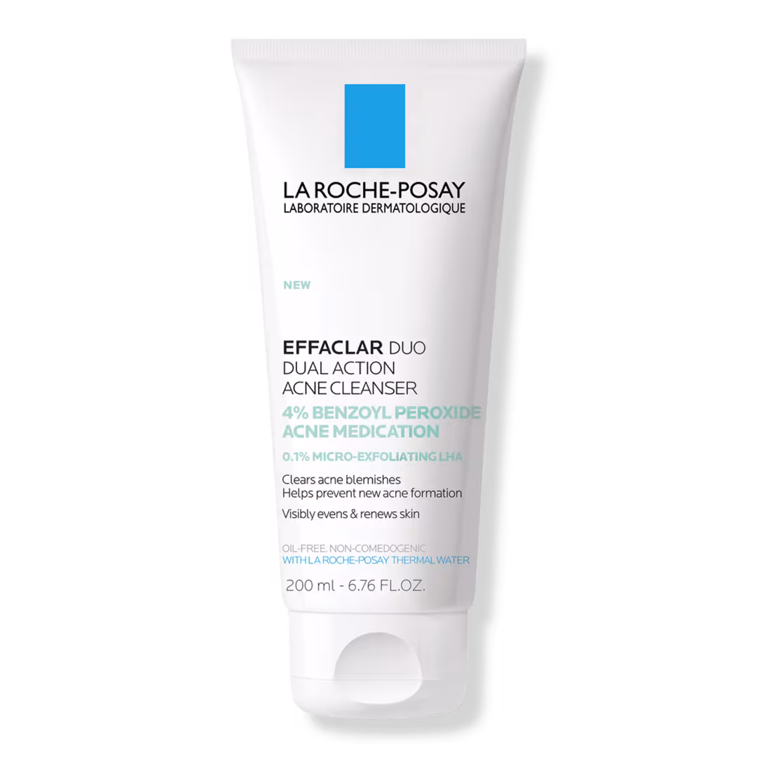 La Roche-Posay  Effaclar Acne Face Wash with 4% Benzoyl Peroxide