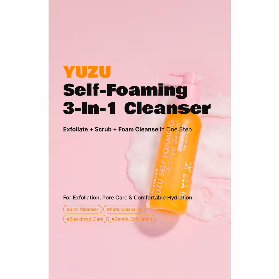 LALARECIPE  Yuzu Vita C 3-in-1 Self Foaming Facial Cleanser