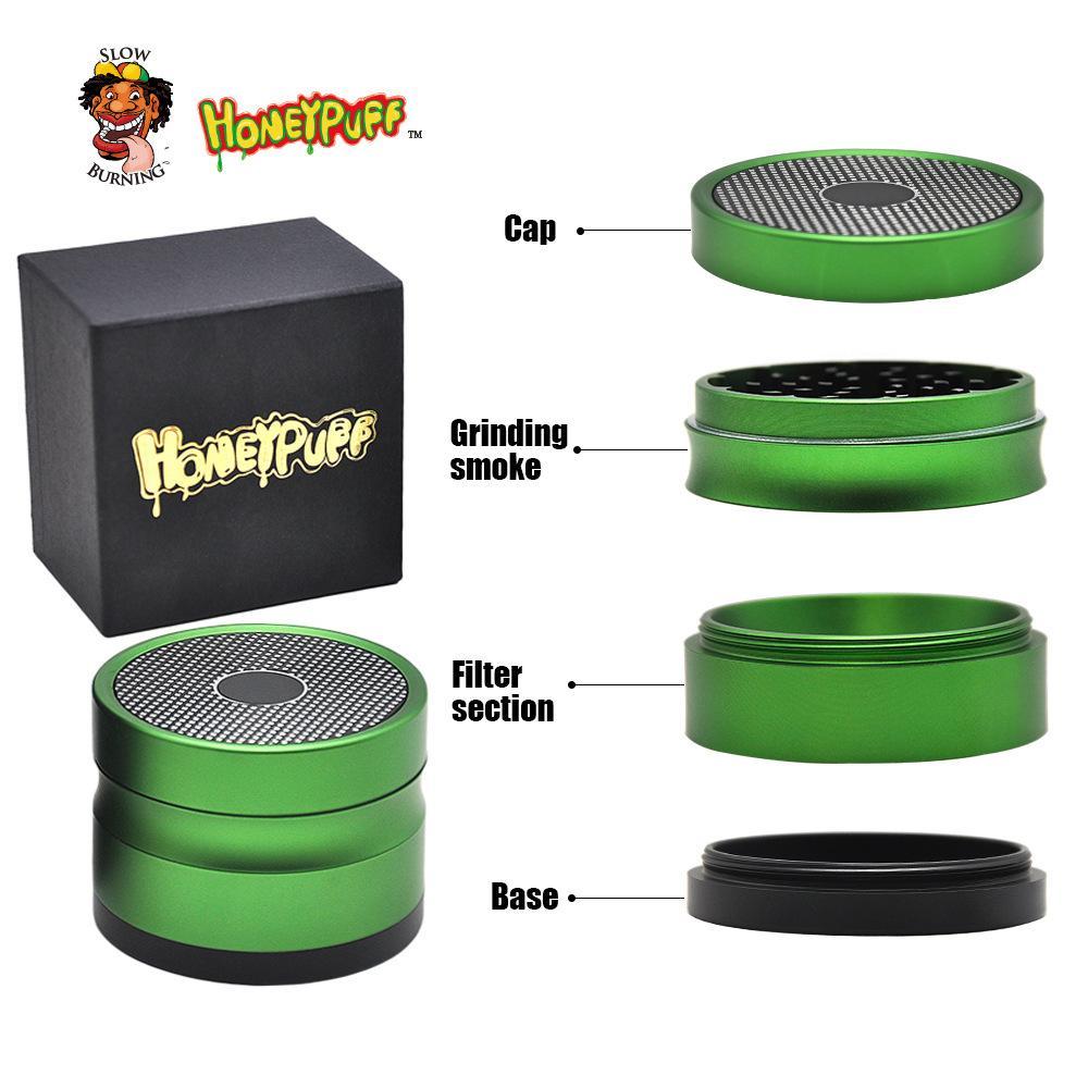 HoneyPuffâ„?Bluetooth Speaker 4 Layer 48mm Novelty Herb Grinder (4 Colors)