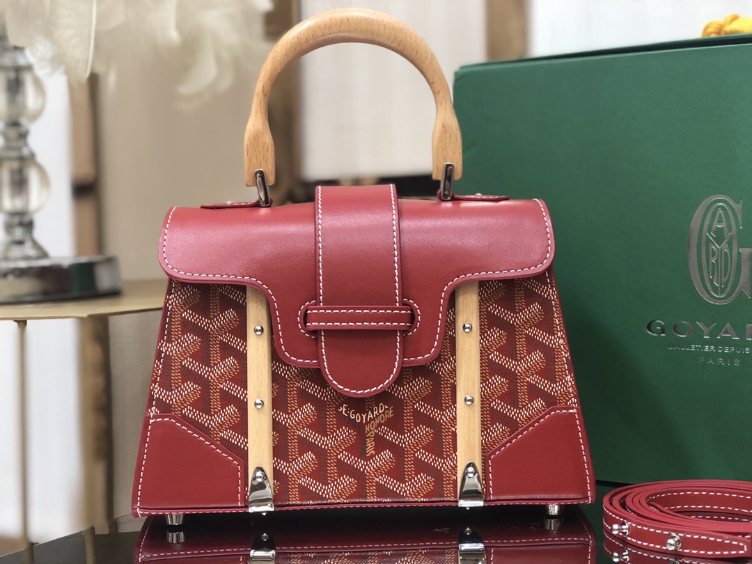 Goyard Goyardine Saigon Mini Bag Red