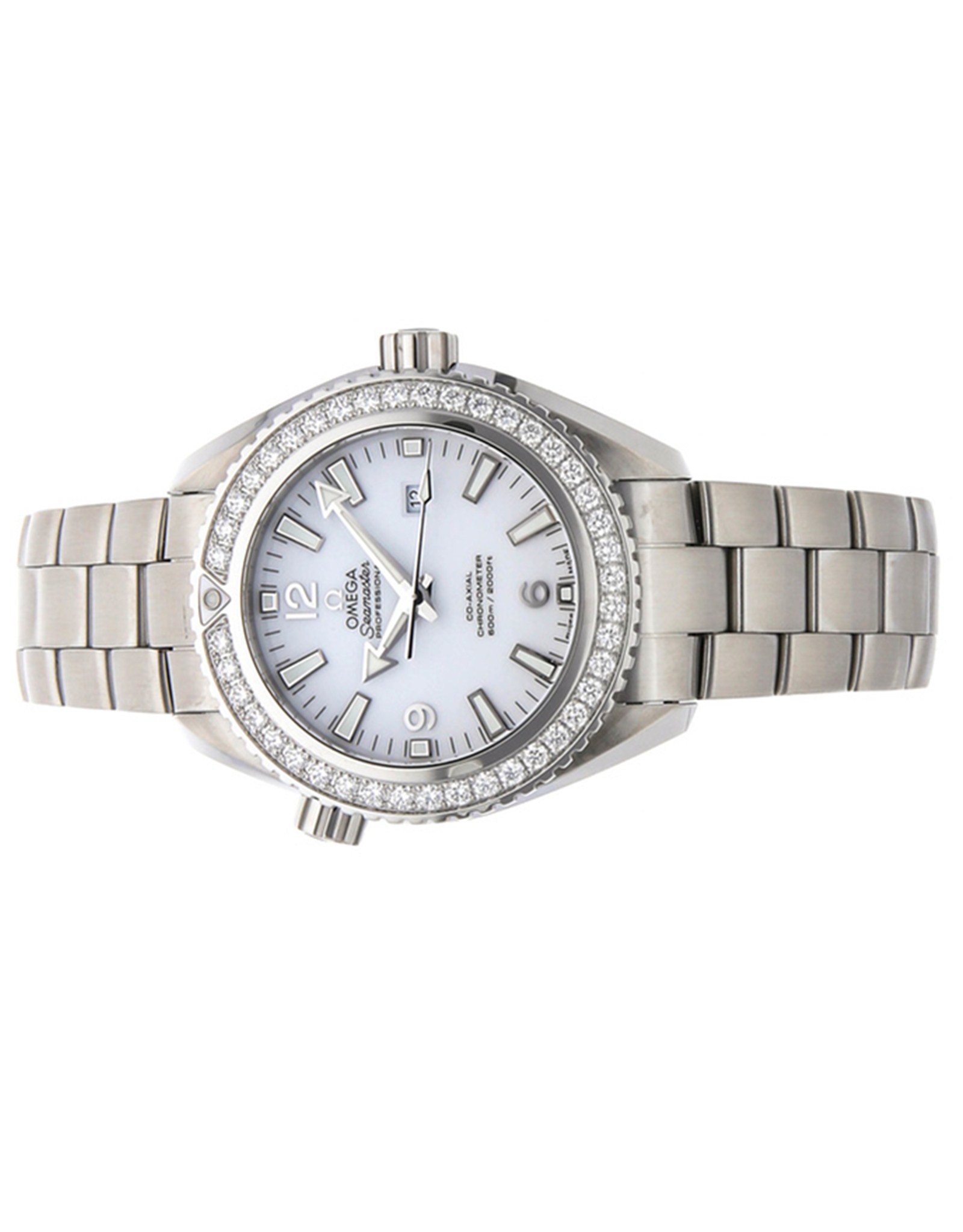 Replica Omega Planet Ocean White Dial Diamonds Bezel 232.15.38.20.04.001 37.5MM