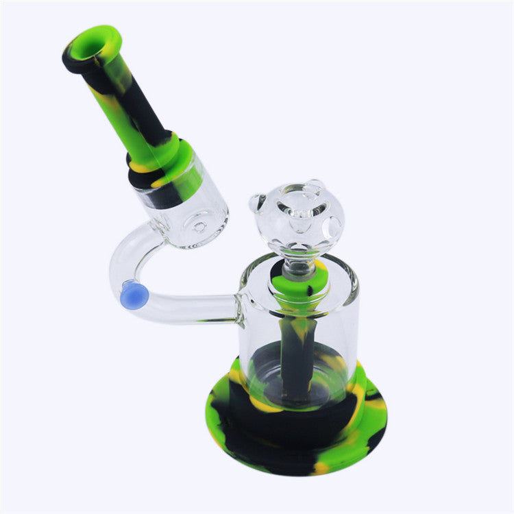 8 Microscope LED Luminous Silicone Dab Rig