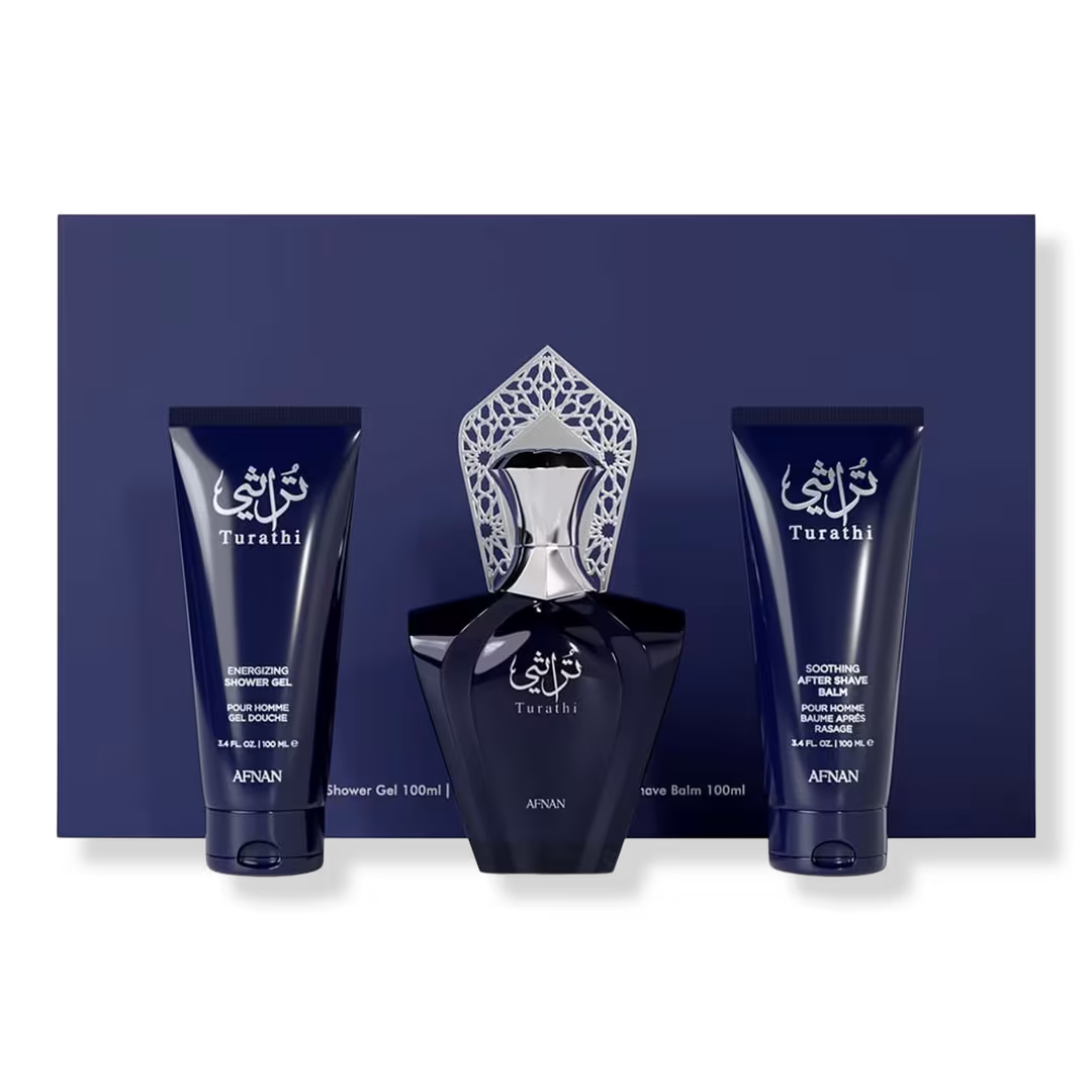Afnan  Turathi Blue Men Gift Set for Men Extrait De Parfum