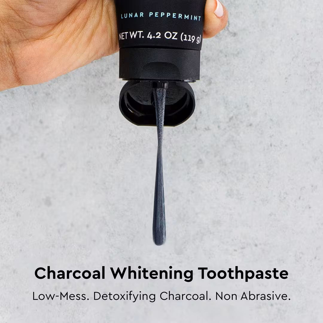 Moon  Charcoal Whitening Stain Removal Toothpaste with Fluoride
