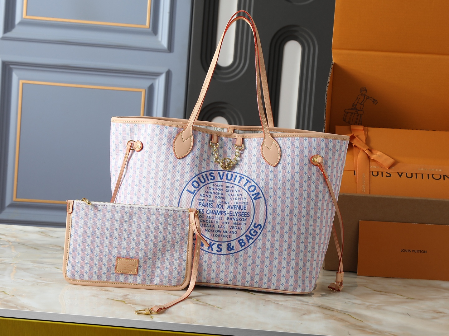 LV Trunks & Bags Canvas Neverfull Handbag