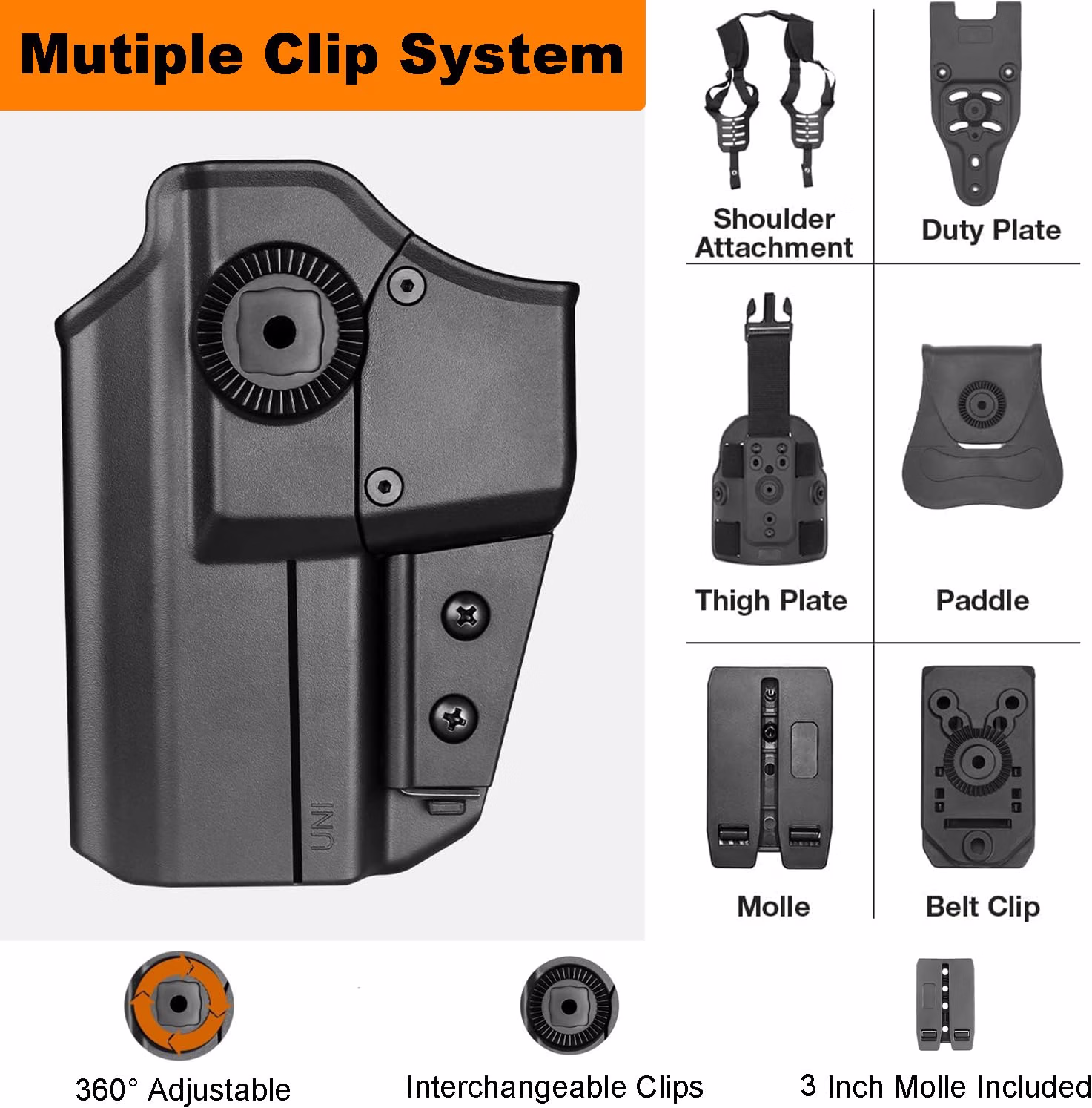 USKDTAC Universal OWB Gun Holster