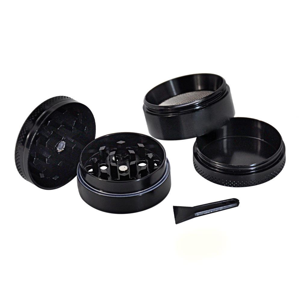 Zinc Alloy Black 4 Layer Weed Grinder