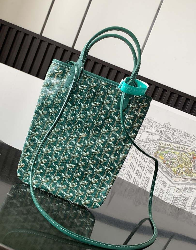 Replica Goyard POICLAPMLTY11CL61P Poitiers Claire Voie Bag Green