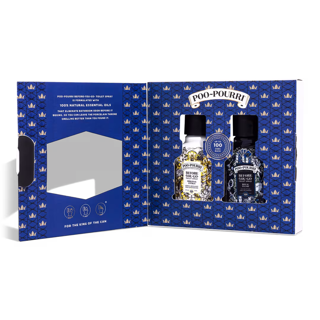 Poo~Pourri  Dapper Crapper Mens Gift Set Before-You-Go Toilet Spray 2 Pack