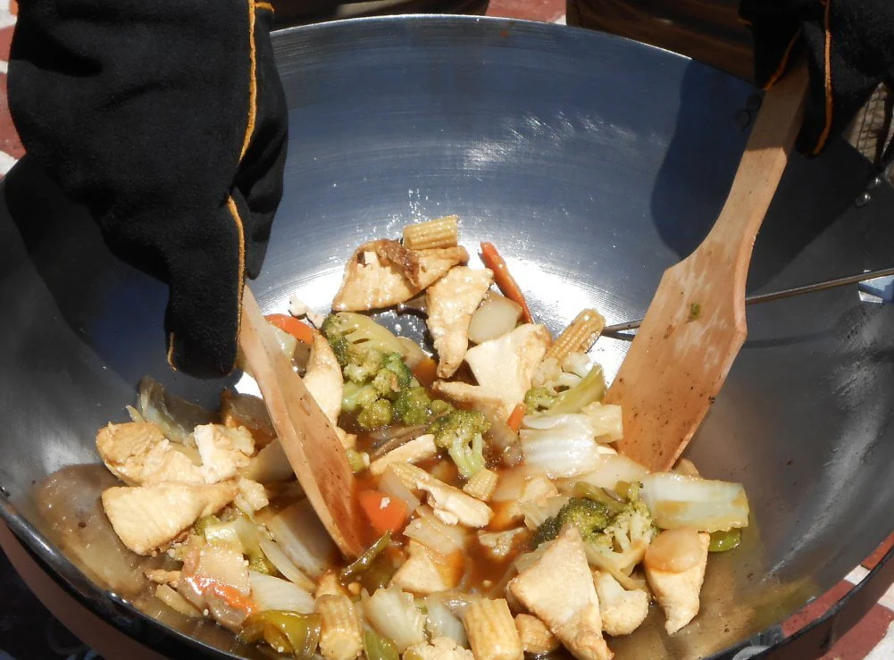 King Kooker #24WC 24" Portable Propane Outdoor Cooker with 18" Steel Wok