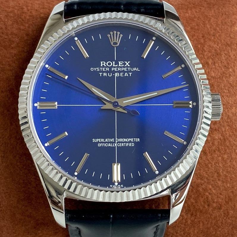 Rolex Watch OYSTER PERPETUAL 41 STEEL CASE LEATHER Watch