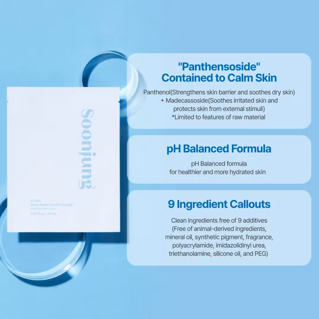 ETUDE  Soonjung Panthensoside Sheet Mask