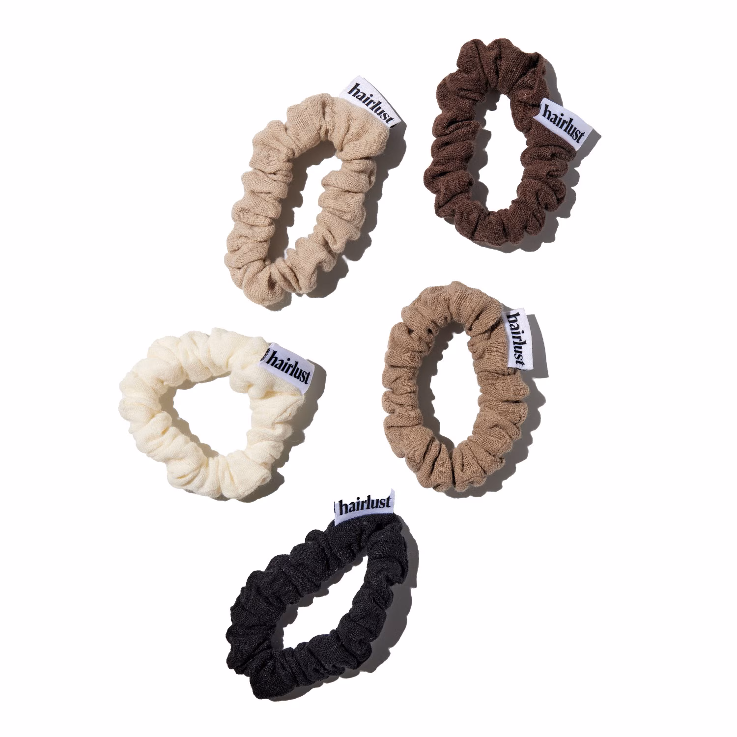 Cotton Scrunchies, Small, 5-Pack