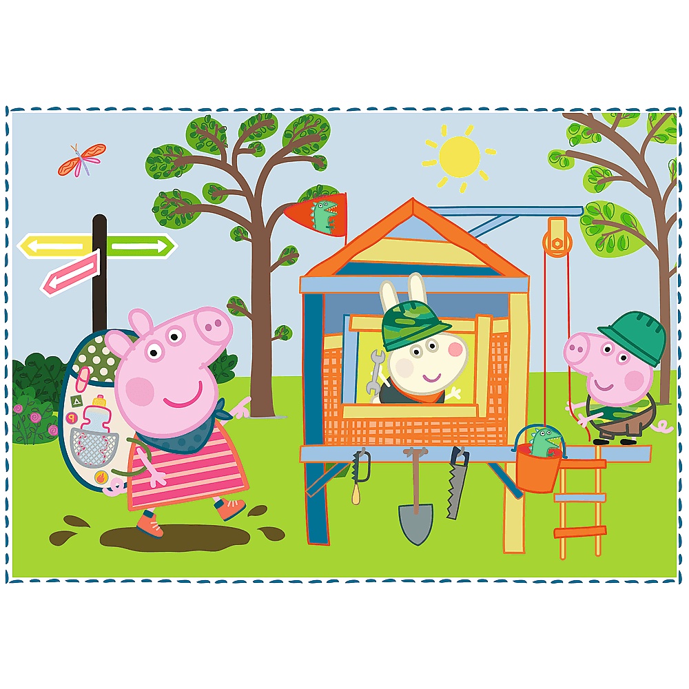 Puzzle 4W1 Świnka Peppa Wspomnienia Z Wakacji