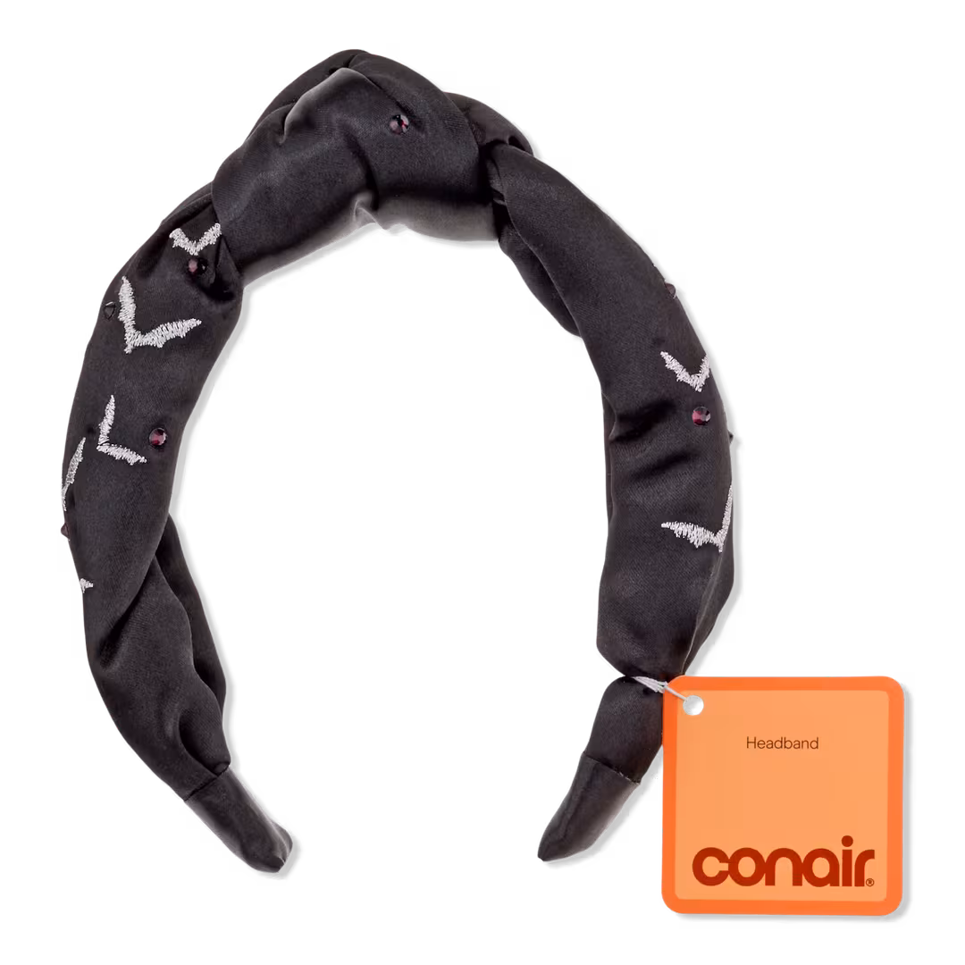 Conair Accessories  Halloween Bat Embroidered Headband