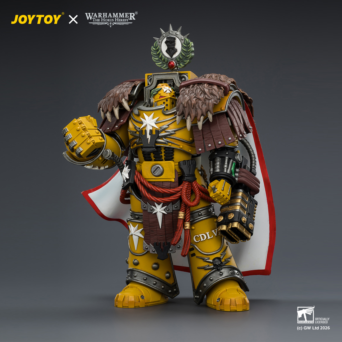 JOYTOY JT04209 Warhammer The Horus Heresy 1:18 Imperial Fists Lord Castellan Evander Garrius The Tyrant of Cthonia - JOYTOY WORLD