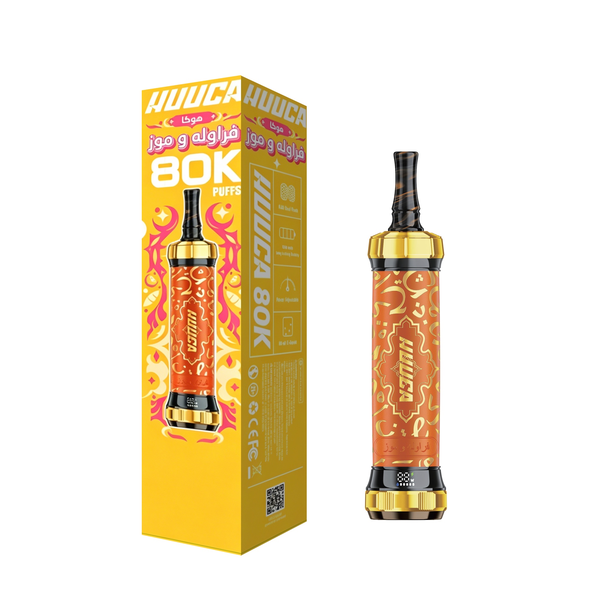 HUUCA 80K Puffs 3mg Rechargeable DTL Hookah Pen