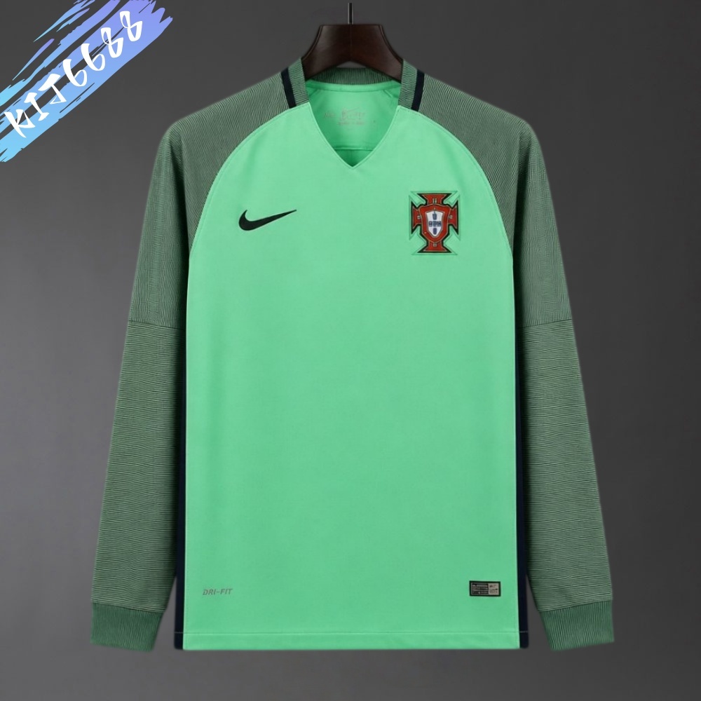 2016 Portugal Portugal Away Retro Long Sleeve Football Shirt