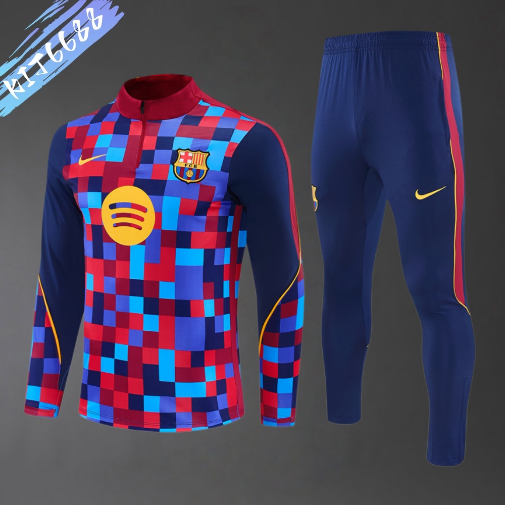2026/2027 Barcelona  Half Zip Training Suit (Adult and Children's Set)