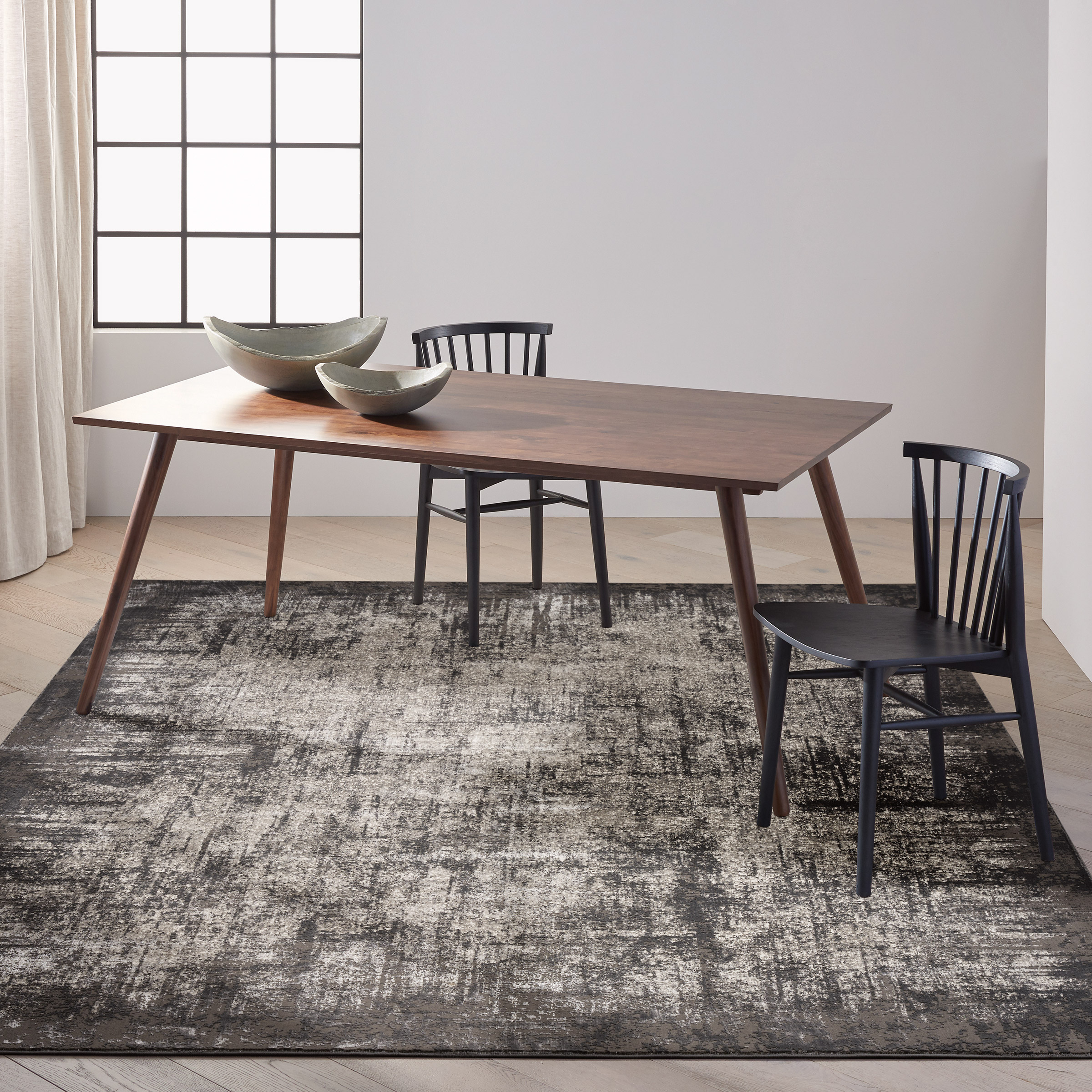 Calvin Klein Luminosity Charcoal Area Rug, 7' 10' x 9' 10'