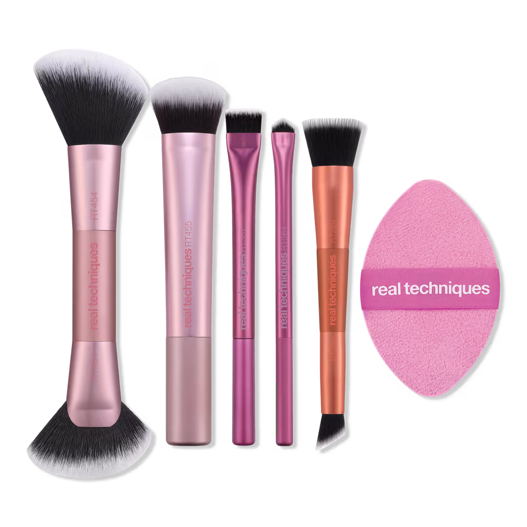 Real Techniques  Big Blends Energy Brush + Dual Ended Makeup Brush Set