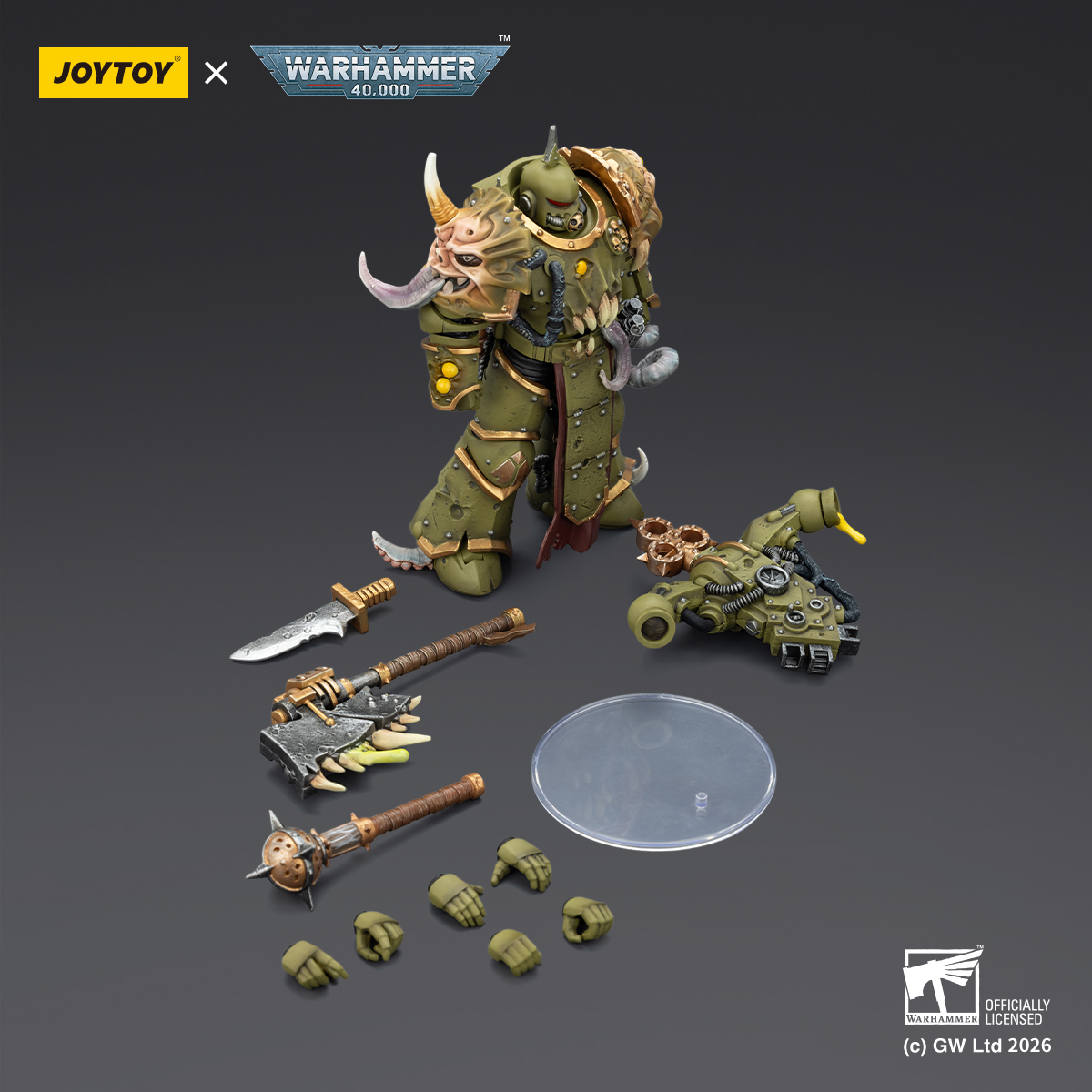 JOYTOY Warhammer 40k 1: 18 Death Guard Plague Marines - JOYTOY WORLD
