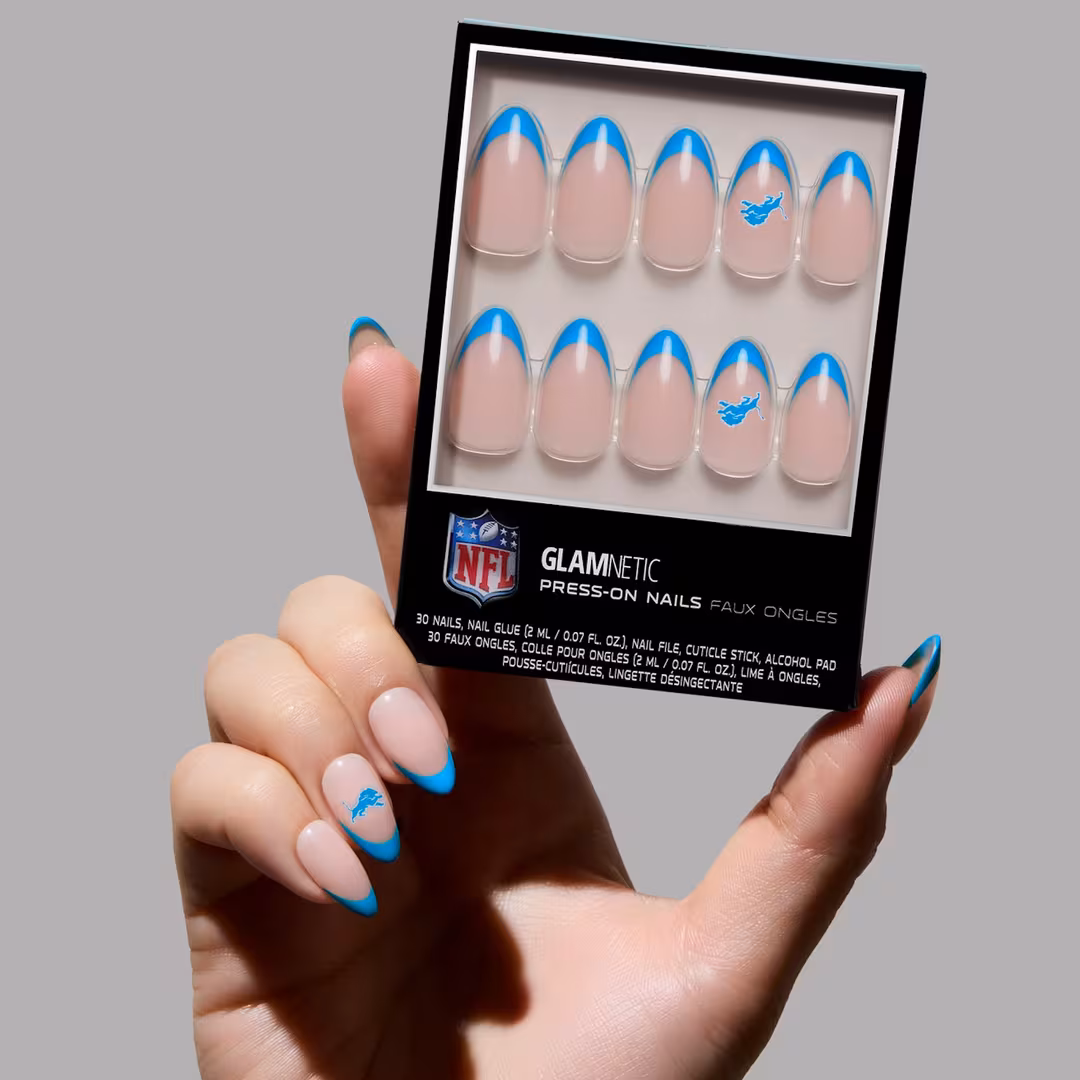 Glamnetic x Fanatics Nail  Detroit Lions Press-On Nails