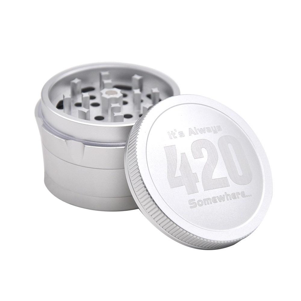 Its Always 420 Somewhere Grinder 4 Layer 63MM (2 Color)