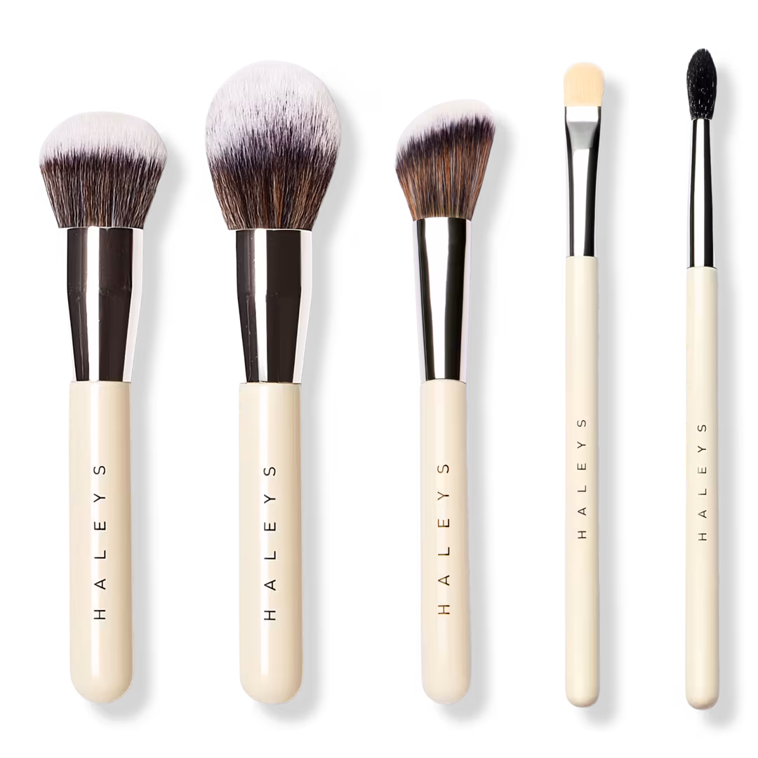 HALEYS Beauty  5-Piece Face & Eye Brush Essentials Kit