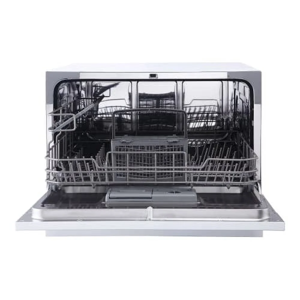 Magic Chef Energy Star 6-Place Setting Countertop Dishwasher (Model MCSCD6W5)  Fits under cabinetry as it sits 17.2" Tall