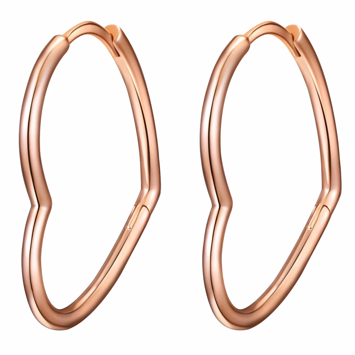Creolen Herz aus Sterling Silber in gelbgold