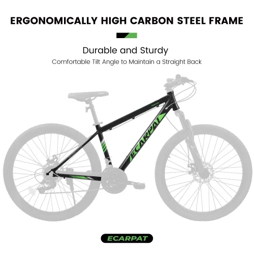 Raistyw 27 inch Mountain Bike 21 Speed, Aluminum Frame Bicycle for Women with Disc Brake, Suspension Fork, Black