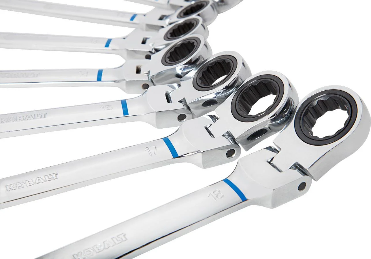 Kobalt Kobalt 8 -Piece Set Metric Flexible Head Ratchet Wrench