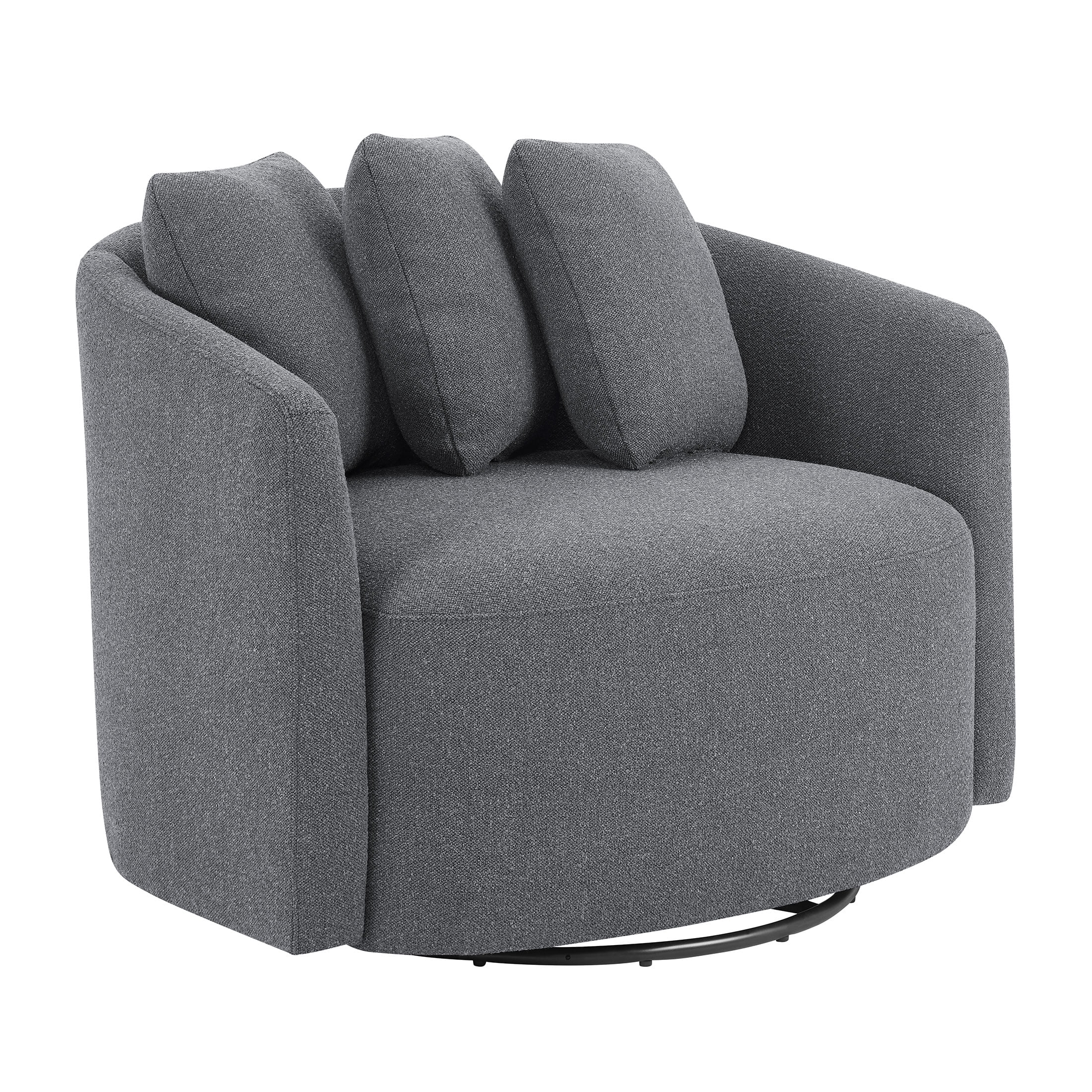 Beautiful by Drew Barrymore Drew Accent Chair, Charcoal Boucle