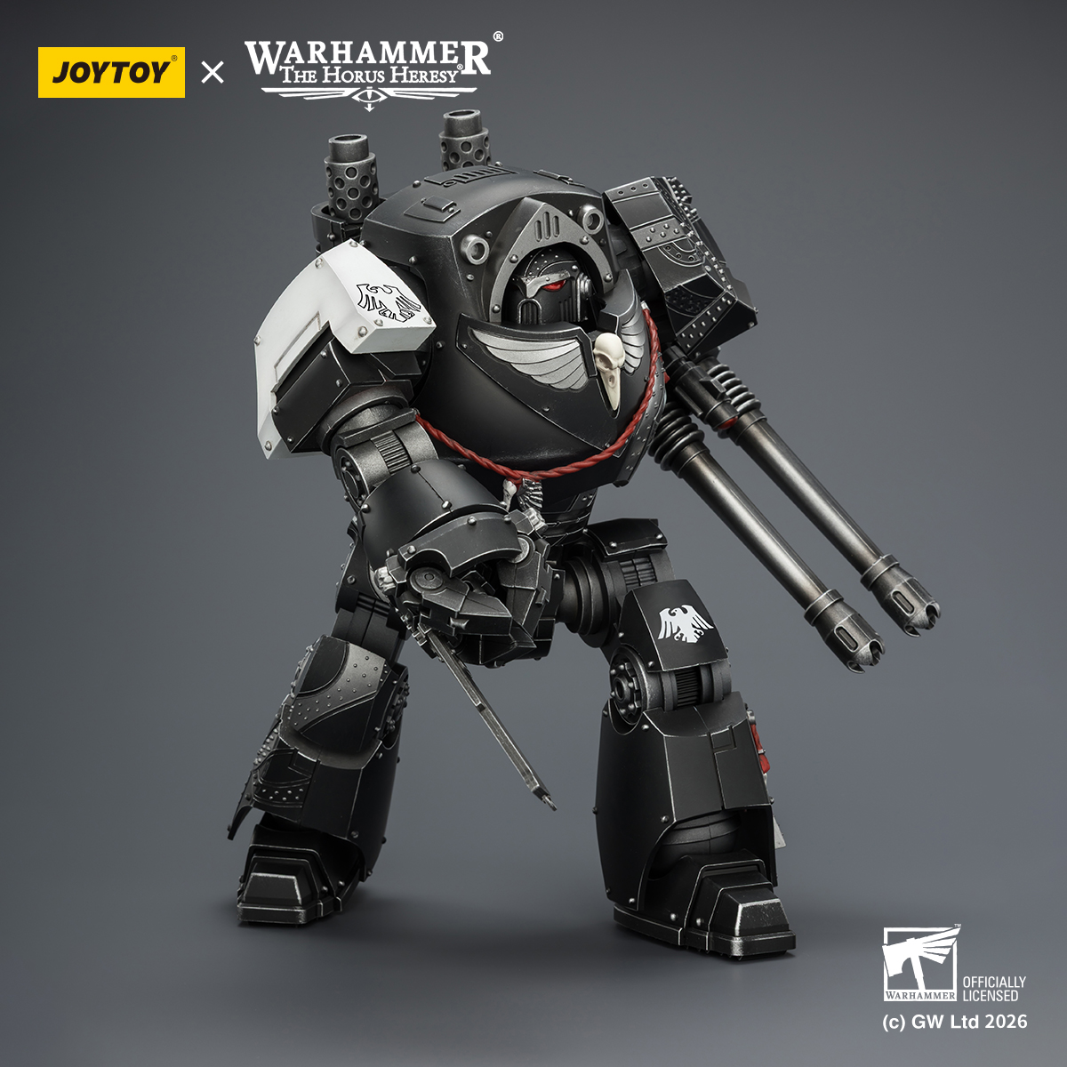 JOYTOY JT04186 Warhammer The Horus Heresy Raven Guard  Contemptor Dreadnought with Gravis autocannon and Chainfist - JOYTOY WORLD