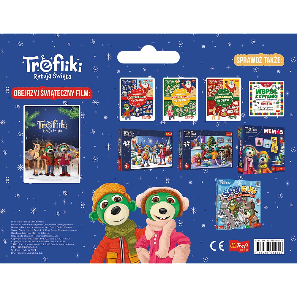 Książka Aktywizująca Rodzina Treflików: Trefliki Ratują Święta. Świąteczny Giga Notes Z Naklejkami