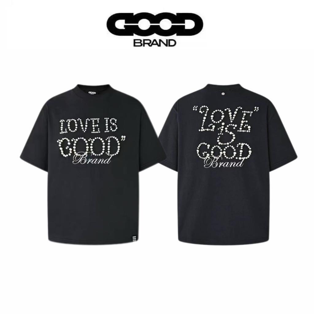 Goodbrand Double-Sided Pearl Rhinestone T-Shirt