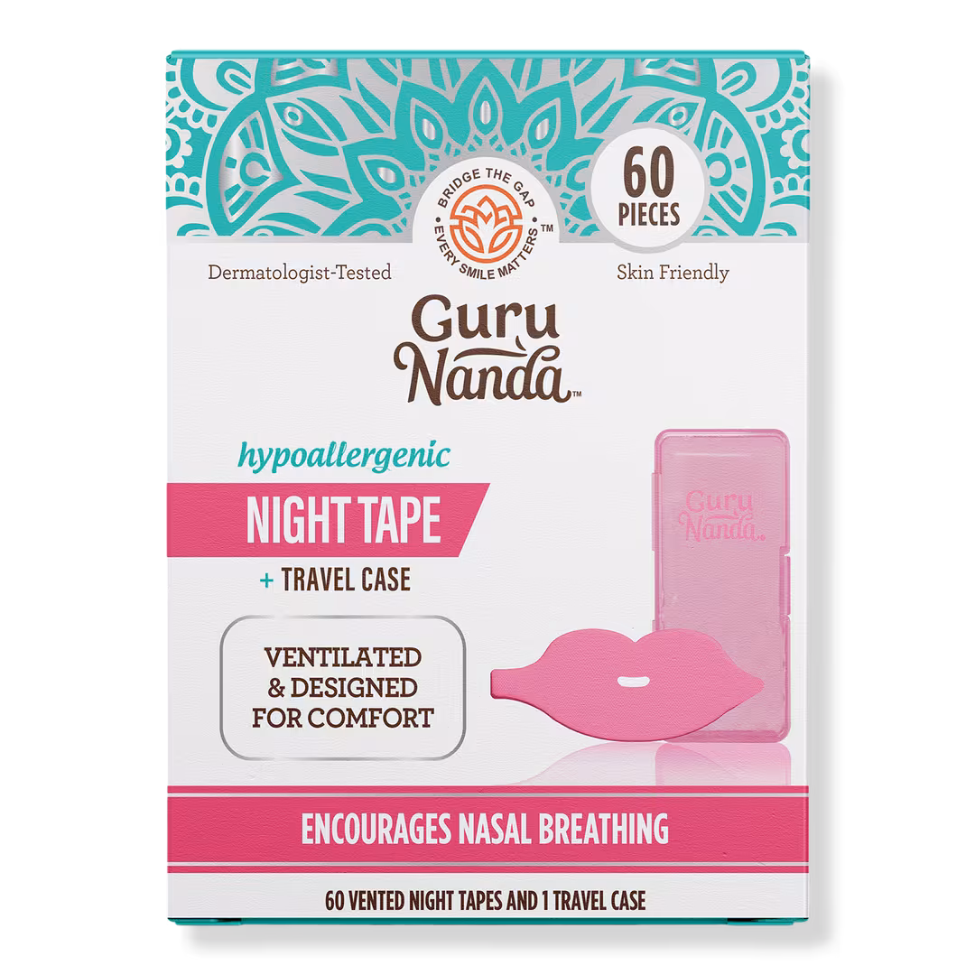 GuruNanda  Hypoallergenic Pink Night Tape + Travel Case