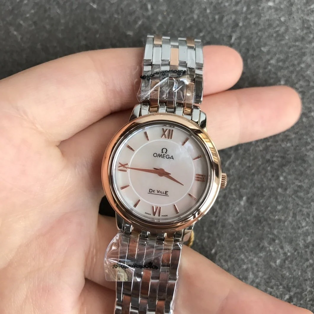Omega Watch DEVILLE PRESTIGE 27MM QUARTZ ROSE GOLD STEEL MOP DIAL